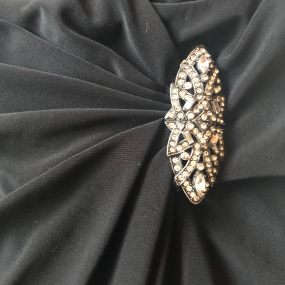 Ralph Lauren Evening Long V-Neck Faux Wrap Dress (Roomy 2) - Picture 8 of 17